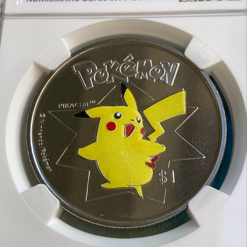 NGC鑑定MS68 ニウエ 2002年 ポケモン ピカチュウ カラー版 1ドル NGC鑑定MS68 ニウエ 2002年 ポケモン ピカチュウ カラー版 1ドル