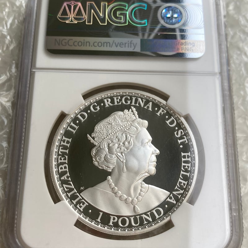2020 セントヘレナ ウナとライオン 1oz £1 銀貨 NGC MS69 ⑥ 2020 セントヘレナ ウナとライオン 1oz £1 銀貨 NGC MS69 ⑥