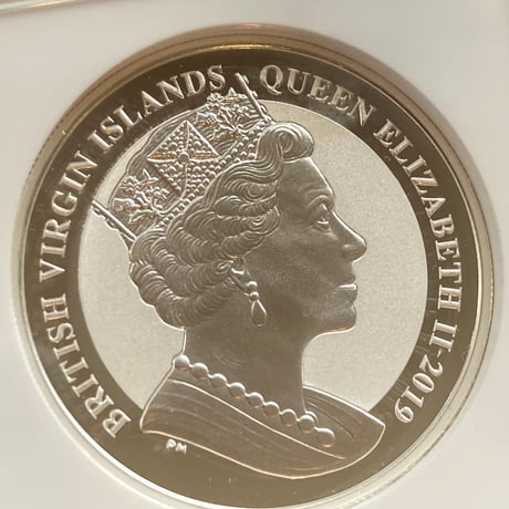 ピエフォー・2オンス版 NGC鑑定PF68 ウナとライオン 2019年 イギリス領 ヴァージン諸島 2oz 1ドル銀貨 シルバーコイン リバースプルーフ BVI Una Lion Piedfort