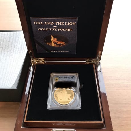 PCGS PR70DCAM Una  Lion Alderney ウナとライオン 2019 イギリス領オルダニー島 ５ポンドプルーフ金貨 ゴールド コイン エリザベス ヴィクトリア