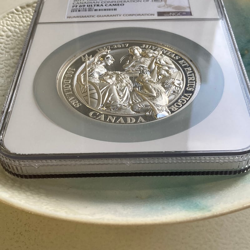 NGC鑑定PF69・100カナダドル版】カナダのウナとライオン 10オンス銀貨