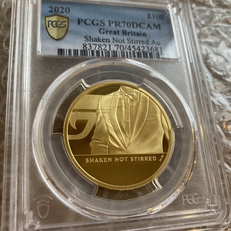 PCGS鑑定PR70】007 ジェームズボンド 第3貨 1オンス金貨 100ポンド