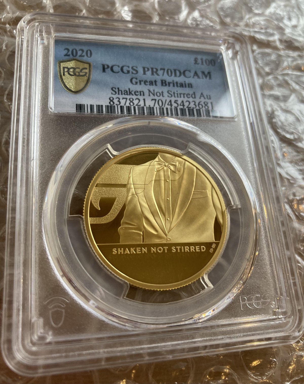 ジェームズボンド 007 MS70FR 2020年 NGC鑑定 1oz 銀貨 2020 ジェームズボンド 007 1oz 銀貨 NGC MS70 FR① 2020 Great
