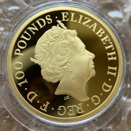 2021 クイーンズビースト コンプリート・最終版 1オンス 100ポンド金貨 ゴールド プルーフコイン QUEEN'S BEASTS COMPLETER 1oz Gold