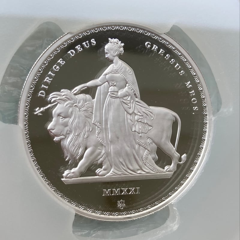 2021年 セントヘレナ ウナとライオン マスターピース 2オンス銀貨 PF69 2021年 セントヘレナ ウナとライオン マスターピース | Antique