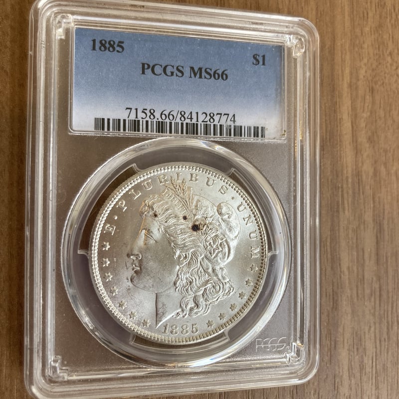 PCGS MS63 1887年 フランス 2フラン銀貨 トーンコイン