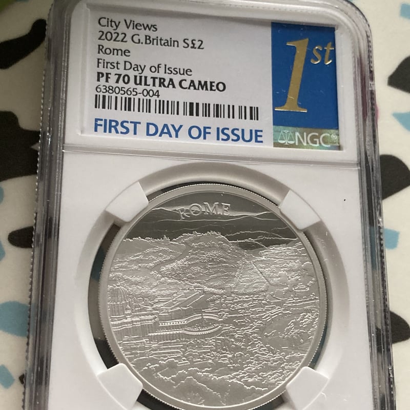 NGC70鑑定+FDI・発行即日鑑定】1オンス銀貨 都市景観 ローマ 2022年