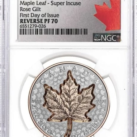 【NGC70鑑定・発行即日鑑定】カナダ メイプルリーフ銀貨 2022年 特殊打刻シルバーコイン 20ドル カナディアンミント