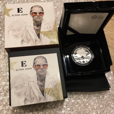 エルトンジョン 2オンス 5ポンド銀貨 プルーフコイン シルバー 2020年 英国 イギリス ロイヤルミント elton john royal mint