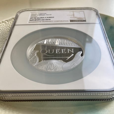 【NGC鑑定PF70・5oz】 QUEEN ミュージック・レジェンド クイーン 5オンス銀貨 10ポンド シルバープルーフコイン 英国 イギリス ロイヤルミント Royal Mint