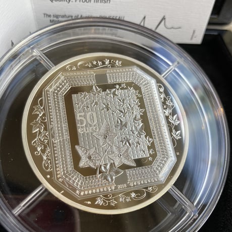 BOUCHERON公式 フランス造幣局 ブシュロン 2018年 50ユーロ銀貨 シルバー プルーフコイン
