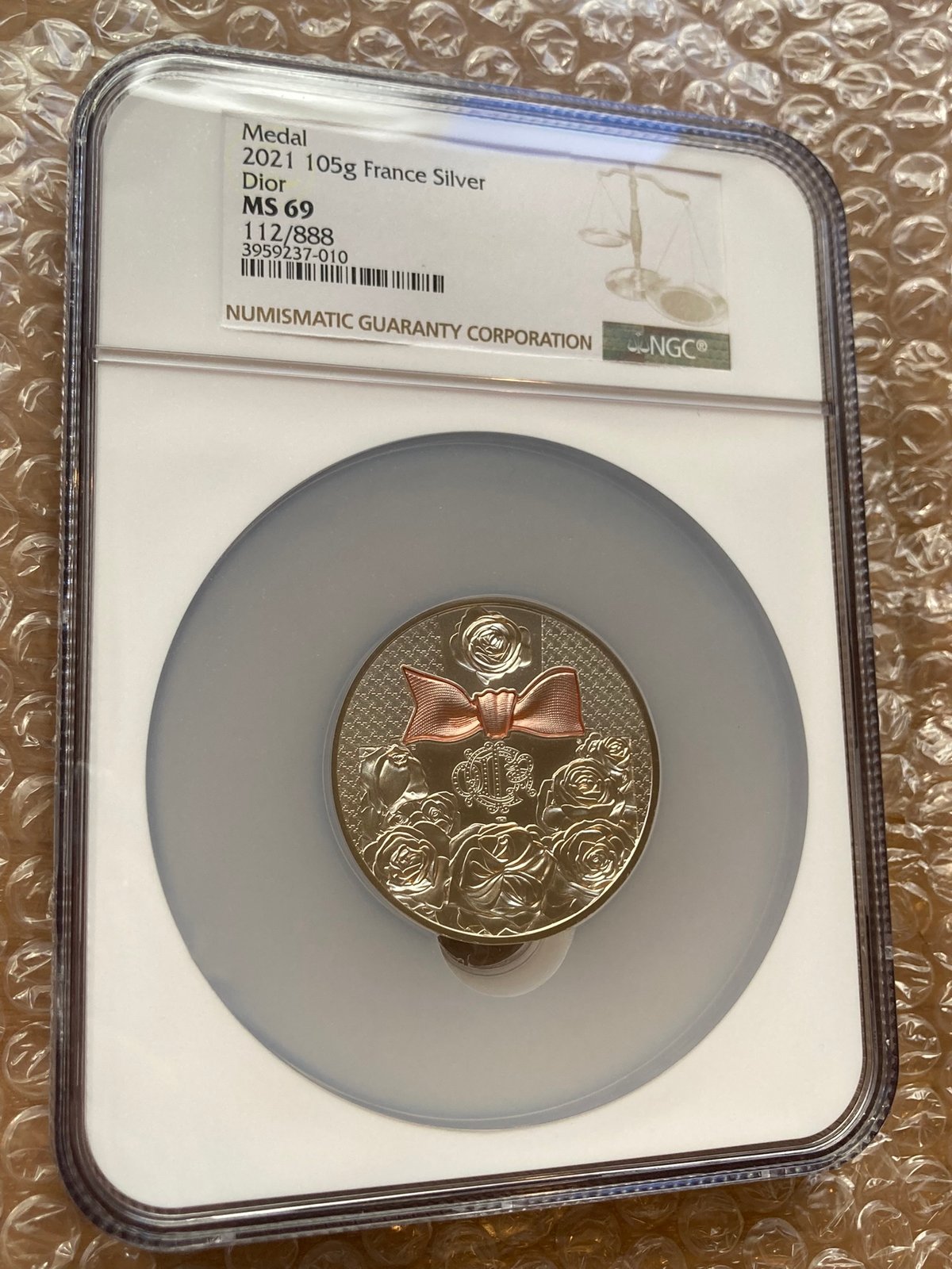 NGC鑑定MS69】DIOR公式 ディオール シルバーメダル 銀 ミスディオール