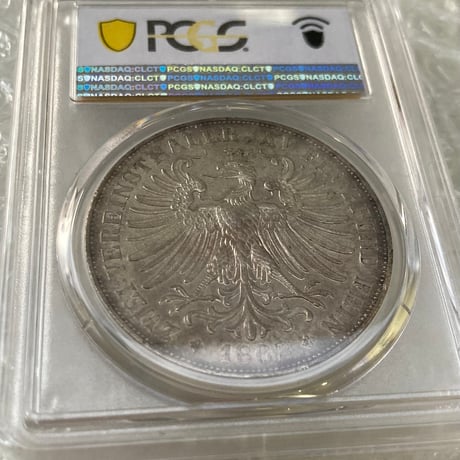 PCGS鑑定MS61 ドイツ フランクフルト フランコニア 1862年 2ターラー・ターレル銀貨 シルバー アンティークコイン 2Th taler thaler Frankfurt KM-365