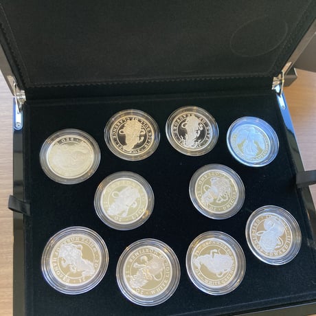 【10枚セット】 2021 クイーンズビースト 2オンス銀貨セット プルーフコイン シルバー QUEEN'S BEASTS completer 2oz Silver proof coin