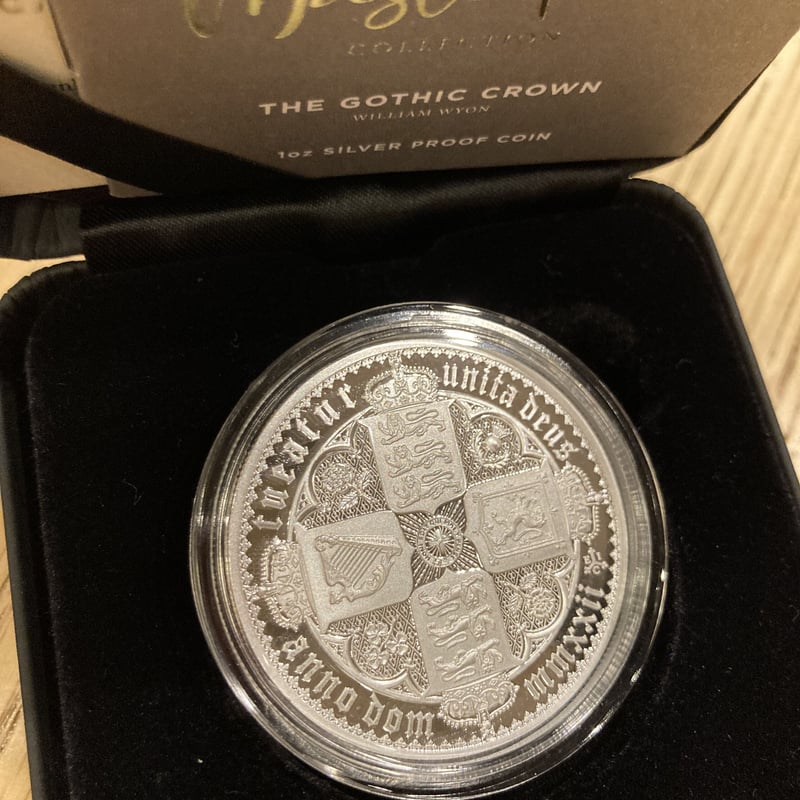 45㎜ゴシッククラウン ヴィクトリア 2oz 銀貨 セントヘレナ プルーフ