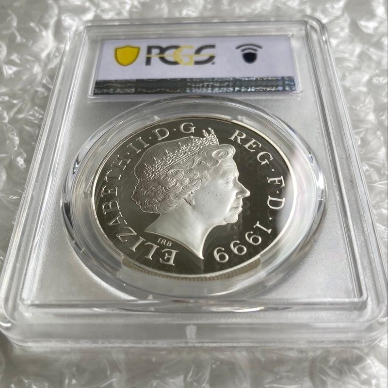 PCGS鑑定PR69DCAM 1999年 イギリス ダイアナ妃追悼祈念 5ポンド銀貨 S