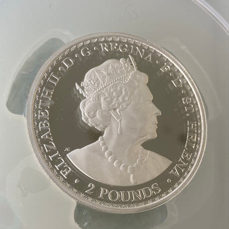 PCGS鑑定PR68 2オンス銀貨 ウナとライオン マスターピース版 2021年 イギリス領セントヘレナ造幣局 シルバープルーフコイン 大サイズスラブ