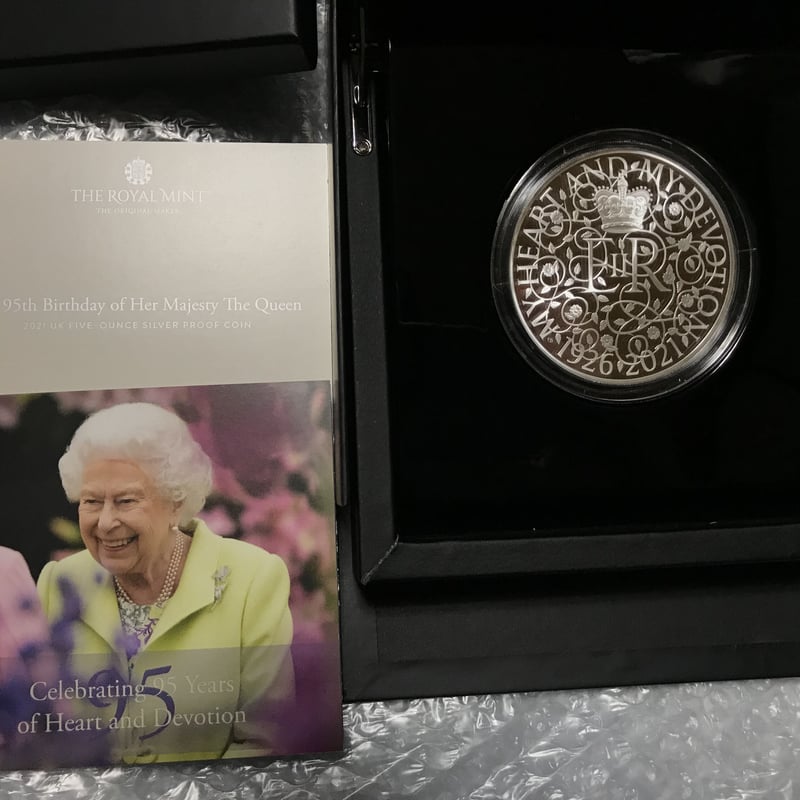 5オンス銀貨 2021年 イギリス エリザベス女王 クイーン 生誕95周年記念