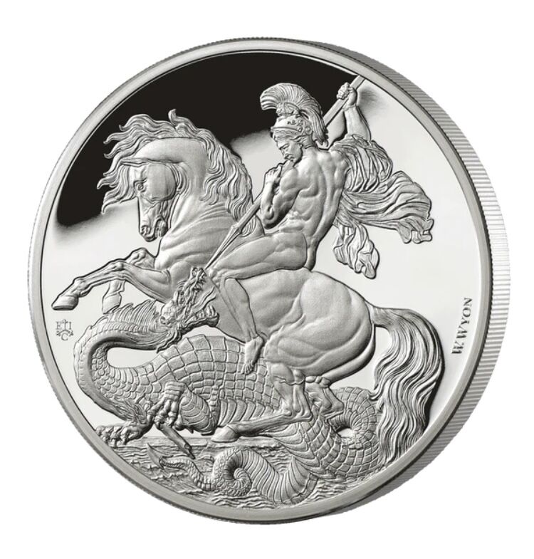 2023年 イギリス領セントヘレナ造幣局 聖 セントジョージ ドラゴン 竜