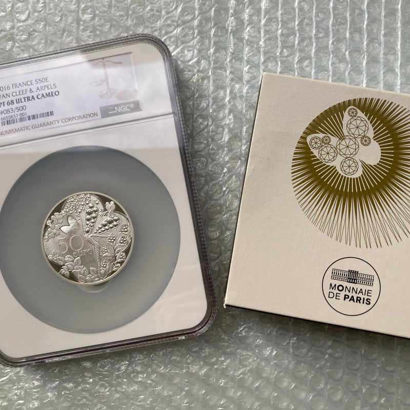 5オンス銀貨 ヴァンクリーフ＆アーペル フランス造幣局 NGC鑑定PF68