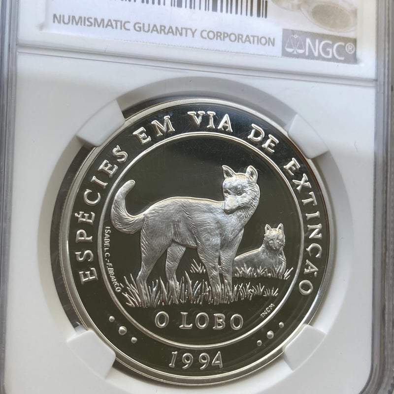 灰色オオカミ 狼 ポルトガル 1994年 絶滅危惧種動物シリーズ 1000