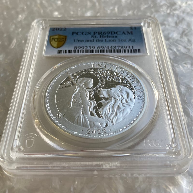 PCGS鑑定PR69DCAM】 ウナとライオン 2022年 イギリス領セントヘレナ