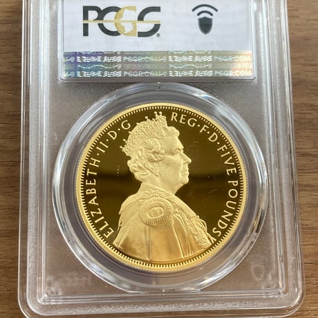 PCGS鑑定PR69 ダイヤモンドジュビリー 2012年 エリザベス女王60周年記念 Gilt版 5ポンド銀貨 シルバープルーフコイン ヤングヤング Royal Mint
