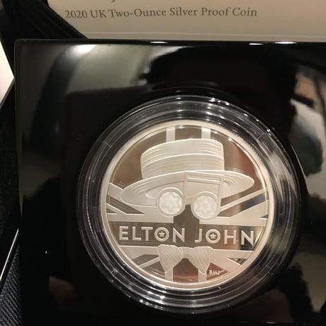エルトンジョン 2オンス 5ポンド銀貨 プルーフコイン シルバー 2020年 英国 イギリス ロイヤルミント elton john royal mint