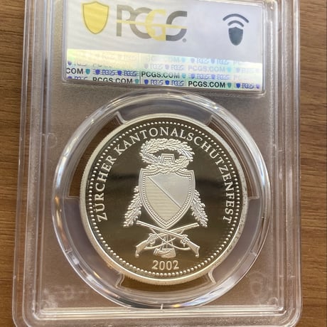 【PCGS鑑定PR69】スイス チューリッヒ射撃祭2002年 ウナとライオン 50フラン銀貨 シルバープルーフコイン Una Lion