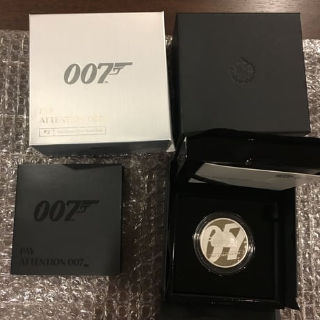 【第2貨・2オンス銀貨】007 ジェームズ・ボンド 5ポンド銀貨 プルーフコイン 英国 イギリス ロイヤルミント シルバー 箱ケースあり