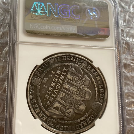 1610年 ザクセン・ワイマール ターラー銀貨 アンティークコイン ドイツ NGC鑑定VF GERMANY SAXE-WEIMAR DAV-7523 ※DETAILSあり
