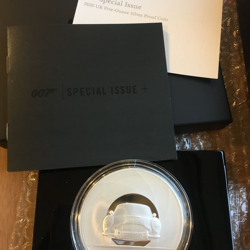 77jxfgd2020年5オンス007ボンド銀貨 第1貨・1オンス銀貨】007 ジェームズボンド 2ポンド銀貨