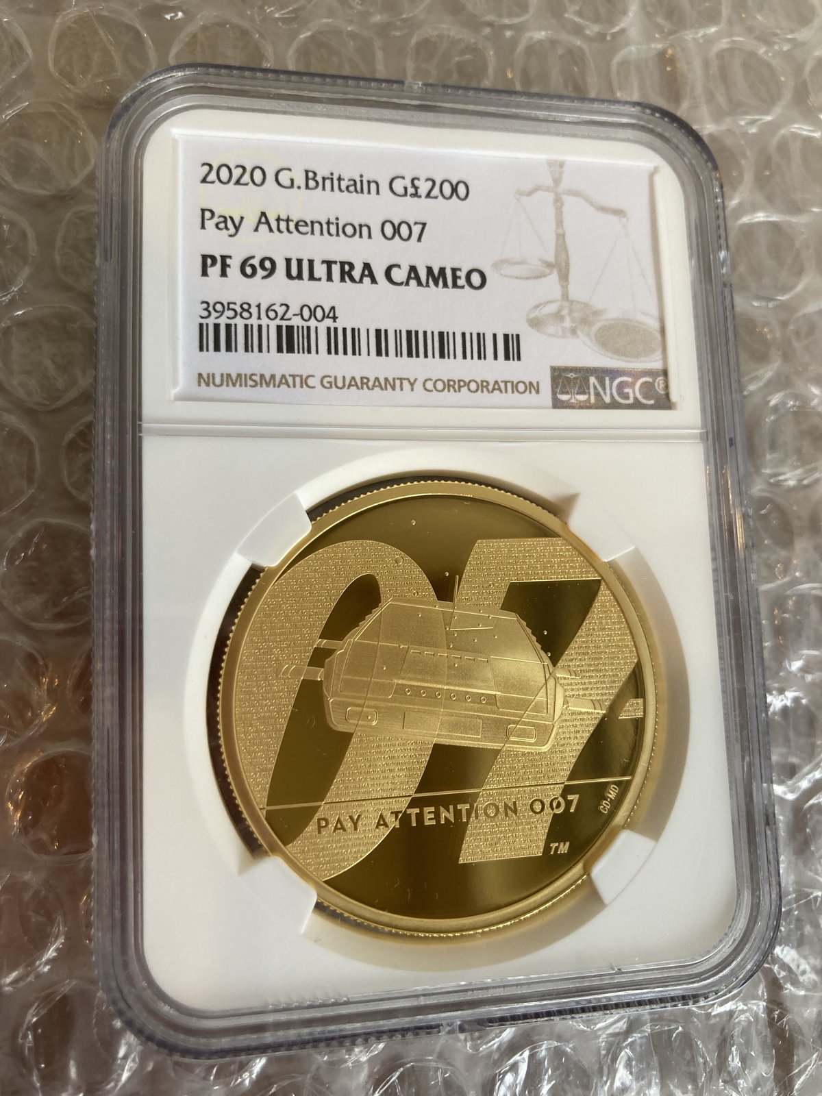 第2貨・2オンス金貨】NGC69鑑定 007 ジェームズ・ボンド 200ポンド金貨