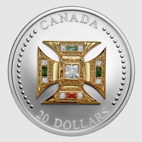 カナダ造幣局 聖エドワード王冠・クラウン銀貨 2023年 マットプルーフシルバーコイン 20ドル ロイヤル カナディアンミント エリザベス女王