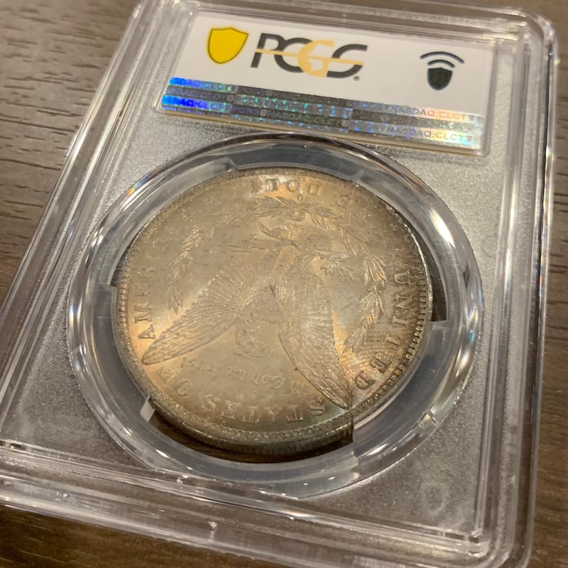 レインボートーン・両面】PCGS鑑定MS65 1884-O モルガンダラー