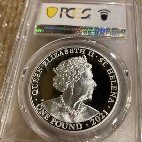 【PCGS69鑑定】Gilt版 女王の美徳シリーズ 真実 イギリス領セントヘレナ 1オンス銀貨 シルバー プルーフコイン 金メッキ