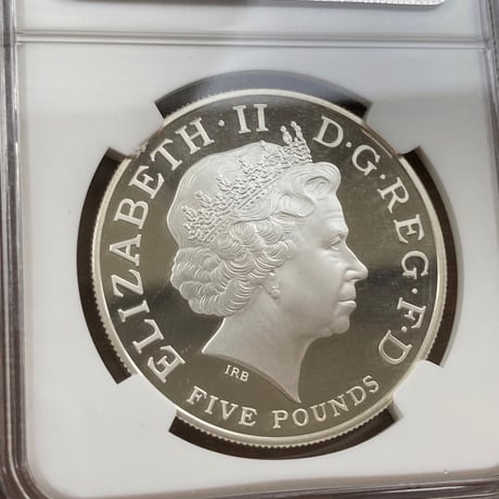 NGC鑑定PF70UC ロイヤルミント ピストルッチ 2013年 イギリス セントジョージ 竜退治 5ポンド銀貨 シルバープルーフコイン エリザベス女王