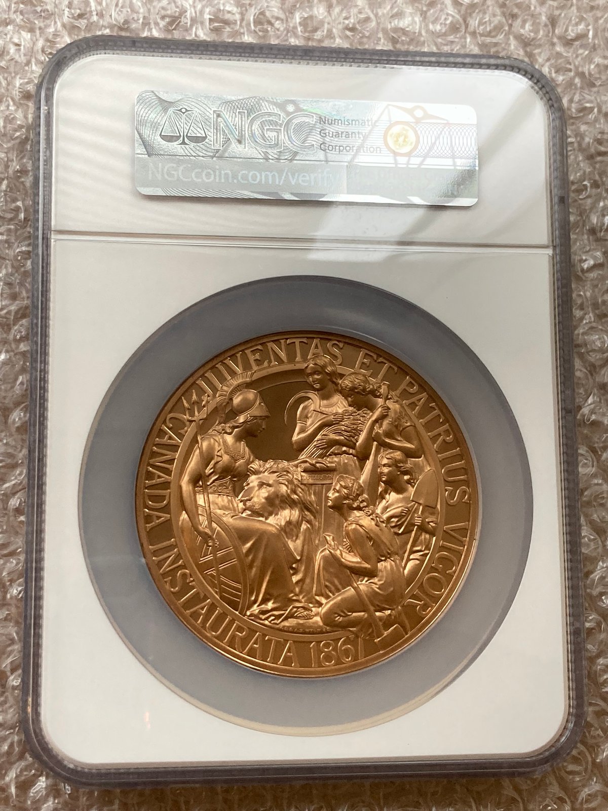 世界最高鑑定】NGC鑑定PF69RD カナダのウナとライオン 銅メダル