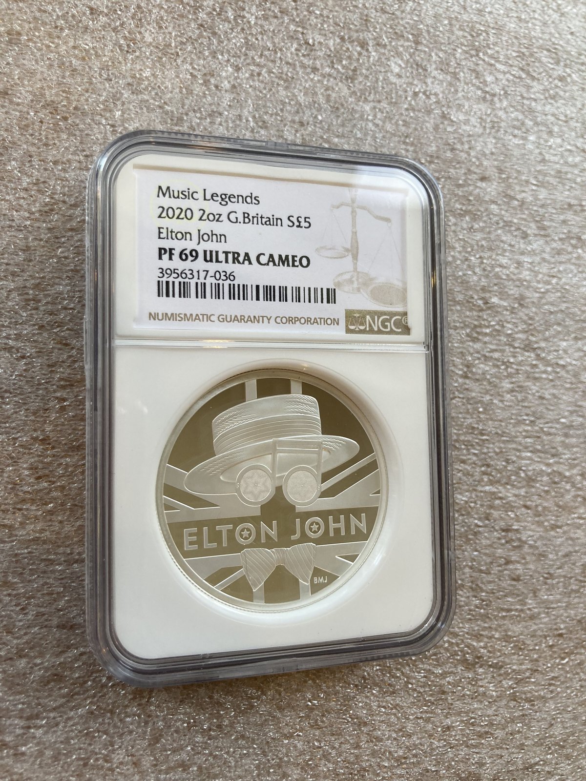 イギリス　ミュージックレジェンド　THE WHO  1オンス　プルーフカラー銀貨 UK21TW1S