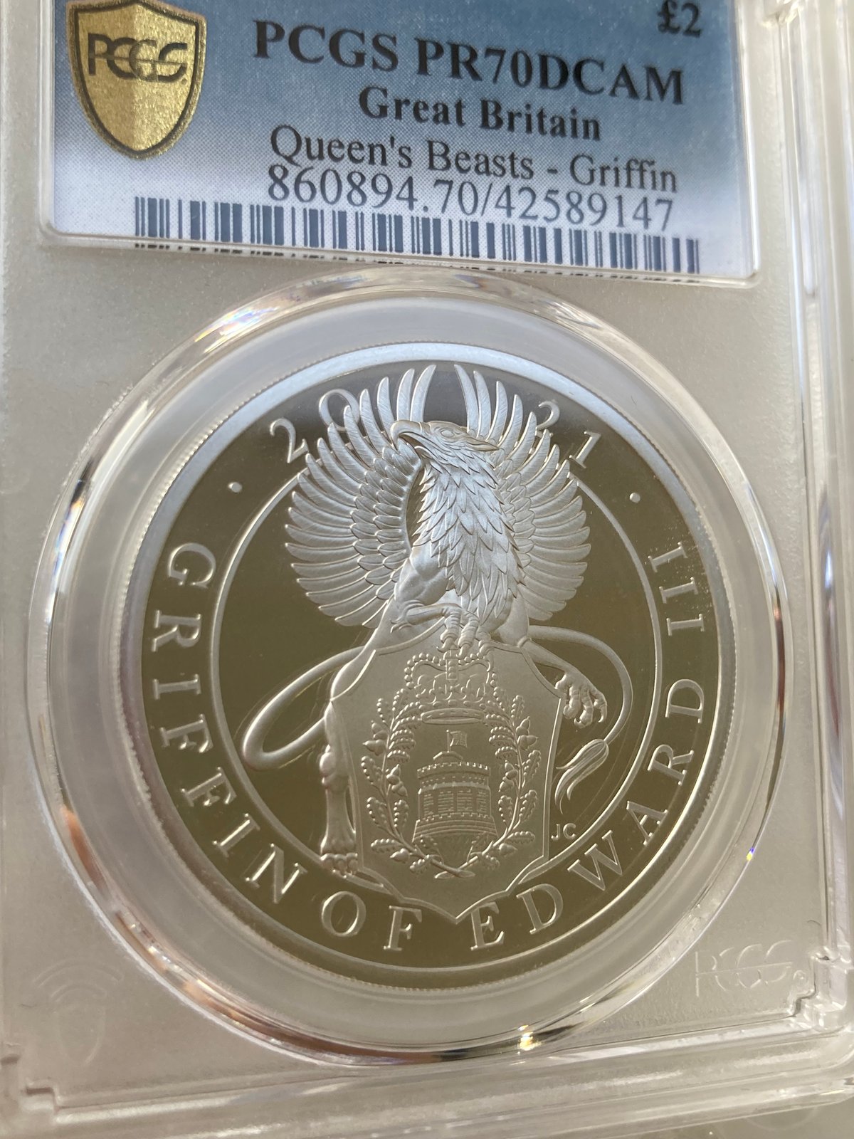PCGS鑑定PR70】 ロイヤルミント クイーンズビースト エドワード3世の