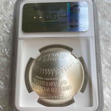 NGC鑑定MS70 2014年 アメリカ 野球殿堂記念 ロサンゼルス・ドジャースラベル 1ドル銀貨 シルバーコイン 大谷翔平 山本由伸 dodgers