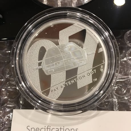【第2貨・2オンス銀貨】007 ジェームズ・ボンド 5ポンド銀貨 プルーフコイン 英国 イギリス ロイヤルミント シルバー 箱ケースあり