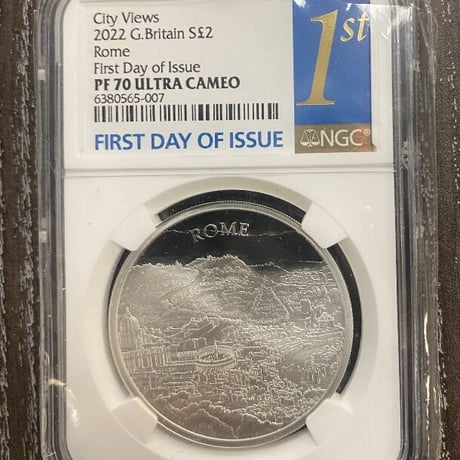 【NGC70鑑定+FDI･発行即日鑑定】1オンス銀貨 都市景観 ローマ 2022年 ロイヤルミント イギリス造幣局 シルバープルーフコイン Royal Mint Rome