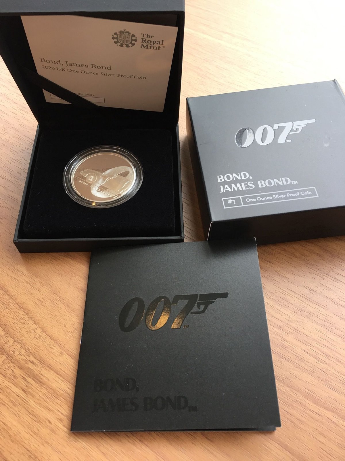 第１貨・１オンス銀貨】007 ジェームズボンド ２ポンド銀貨 プルーフ