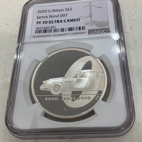 NGC鑑定 PF70 第1貨1オンス銀貨 007 ジェームズ・ボンド 2020年 ロイヤルミント シルバープルーフコイン 英国 イギリス James Bond