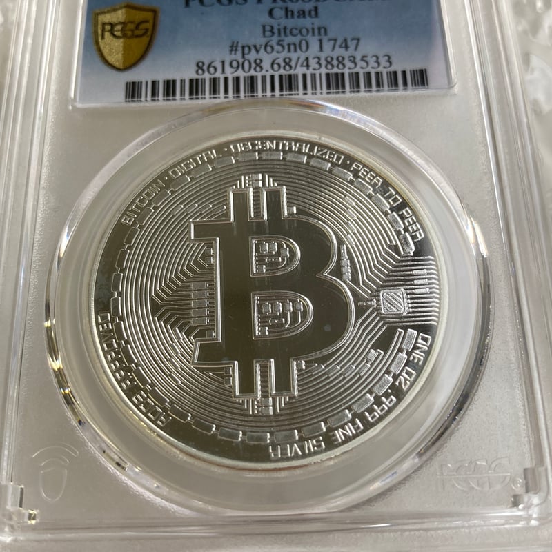 PCGS鑑定最高鑑定・PR68】 ビットコイン チャド共和国 CFAフラン