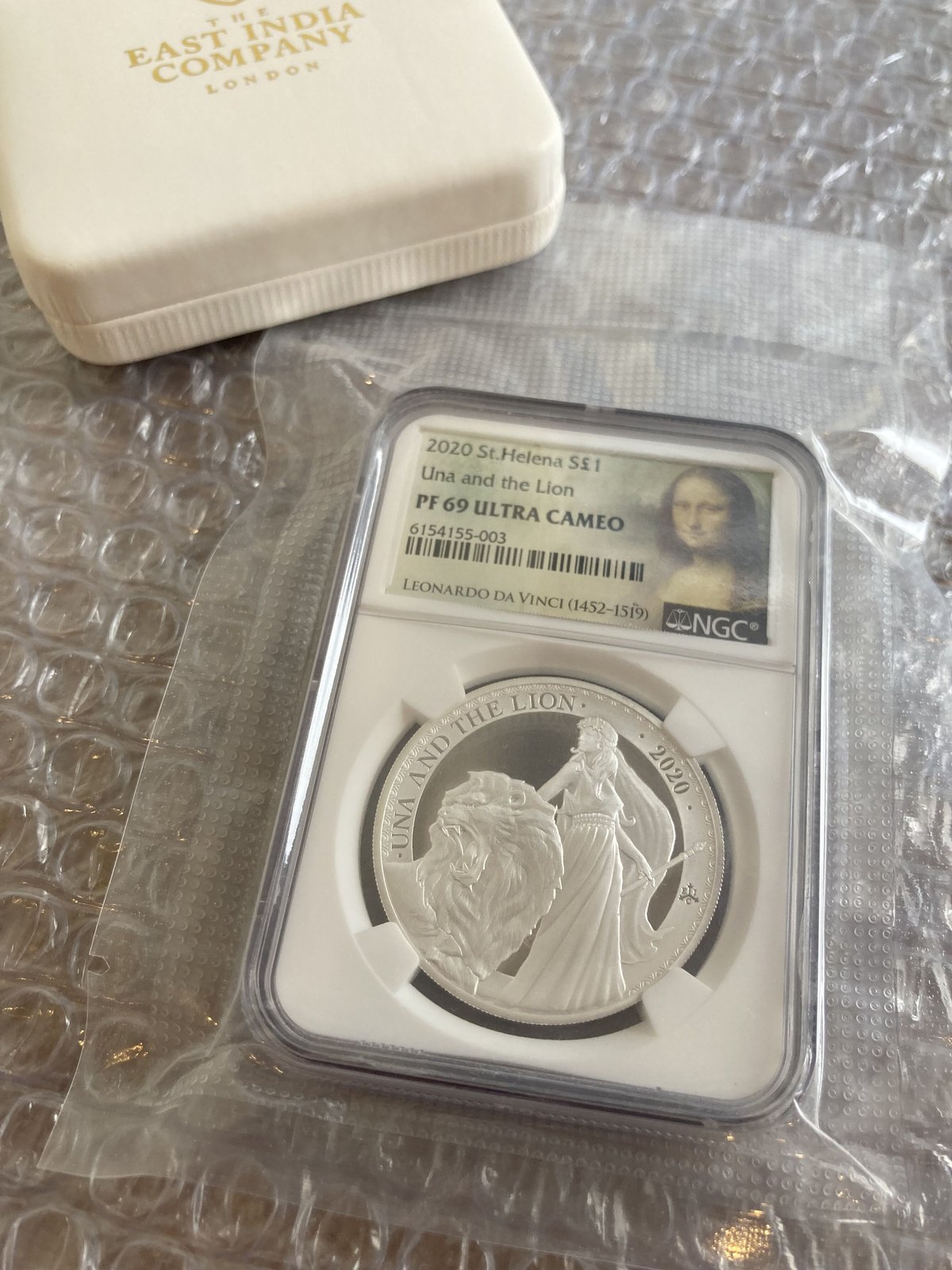 最高鑑定】2020年 ウナ ライオン モナリザ 銀貨 ウナとライオン 1オンス