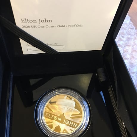 エルトン・ジョン 1オンス金貨 100ポンド プルーフコイン ゴールド 2020年 英国 ロイヤルミント ELTON JOHN Royal Mint