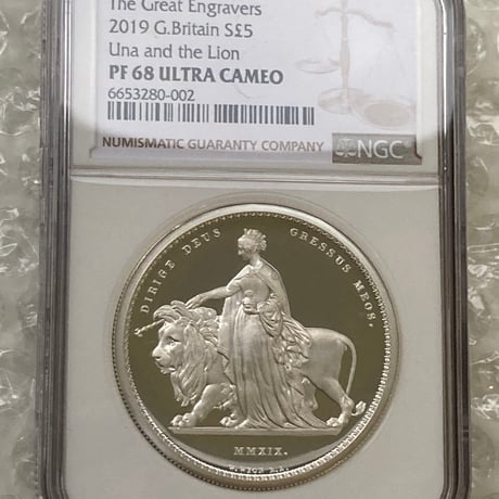 ロイヤルミント版 ウナとライオン 2019年 NGC鑑定PF68 2オンス銀貨 シルバープルーフコイン 英国 イギリス造幣局 Una Lion Royal Mint