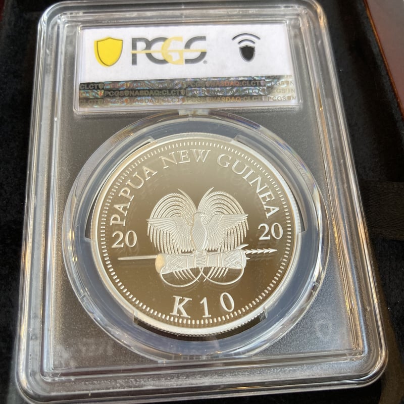 PCGS PR70DCAM】2020 パプアニューギニア 極楽鳥 10キナ 1オンス 銀貨 